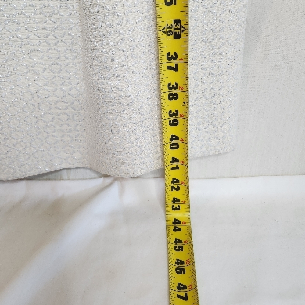 Alex Marie Vintage White Sleeveless Sheath Dress Midi, Metalic Details Size 8 - Picture 6 of 14
